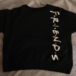 •black “friends” crewneck